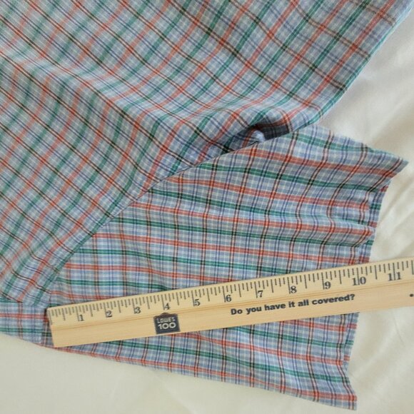 Saddlebred Mens Green Blue Plaid Short Sleeve Shirt Size XL - Picture 12 of 12